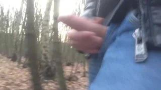 Nice jerk off in public and cumming